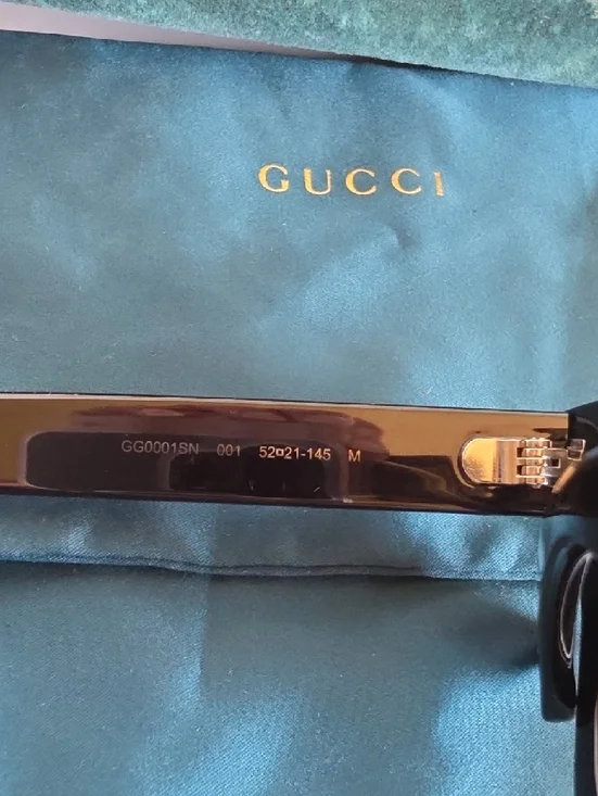 Gucci Men’s Black Square Sunglasses with Dark Lenses - Picture 7 of 9